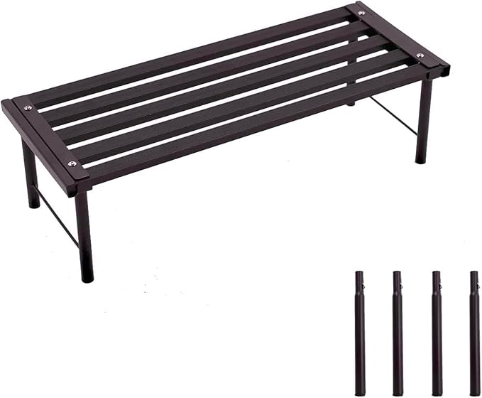 SBDSBD OUTEROOM Metal Plant Stand, Rust-proof Aluminum Flower Pot Stand, Plants Display Stands Decoration Racks for Living Room Balconies and Gardens (60 Ebony)