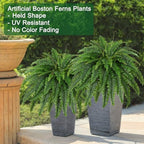 dkaltm 45" artificial boston fern (set of 2), close-up detail