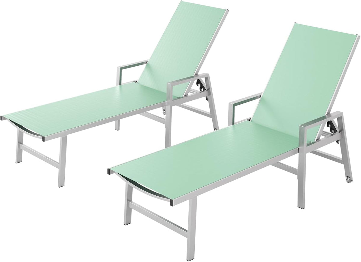 patio chaise lounge chair outdoor set of 2, main product view