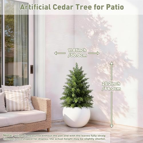 mavis's diary 2ft artificial cedar topiary tree, set, package contents