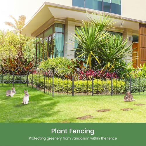 tall decorative garden fence, 25 ftx 32" h shown in use