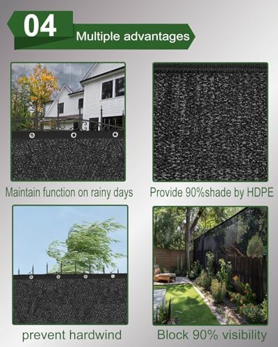 vensovo 3ft x 50ft privacy fence screen showing dimensions