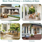 metal privacy screen outdoor freestanding privacy wall panels, front angle view