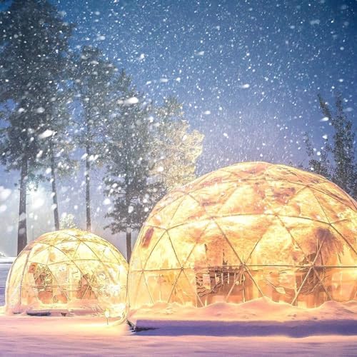 garden dome 12ft clear tent outdoor for garden, front angle view