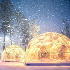 garden dome 12ft clear tent outdoor for garden, front angle view