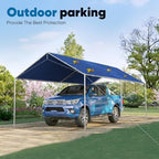 quictent 10x20 ft heavy duty car canopy galvanized, view 9