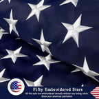 american flag 5x8 ft for outside, heavy duty, side view