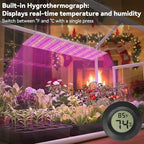 mini greenhouse with grow light, timer & hygrothermograph, package contents