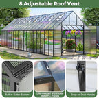 cdcasa 10x36 ft greenhouse for outdoors, massive easy on a desk or shelf