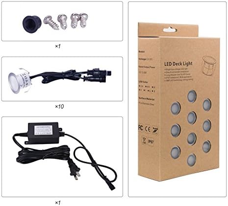 led deck lights kit 12v low voltage waterproof on a desk or shelf