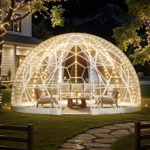 vevor garden dome tent 9.5 x 5.7 ft, front angle view