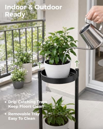 bamworld plant stand indoor outdoor 5 tier corner on a desk or shelf