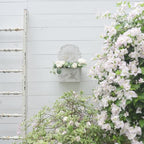 big fortune metal wall mount planter wall vases, close-up detail