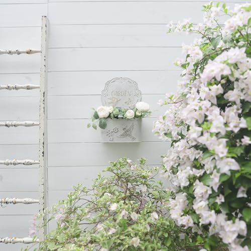 big fortune metal wall mount planter wall vases, close-up detail