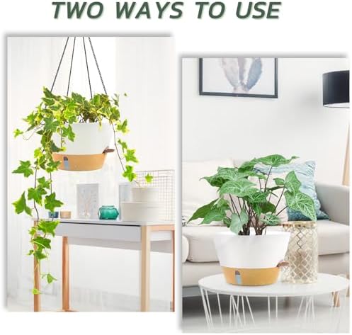 zmtech large 12inch self watering hanging planter, water, package contents