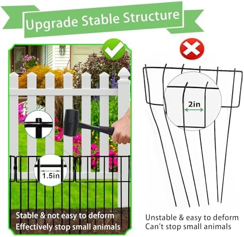 thrivinest animal barrier fence, 26 pack no dig, package contents