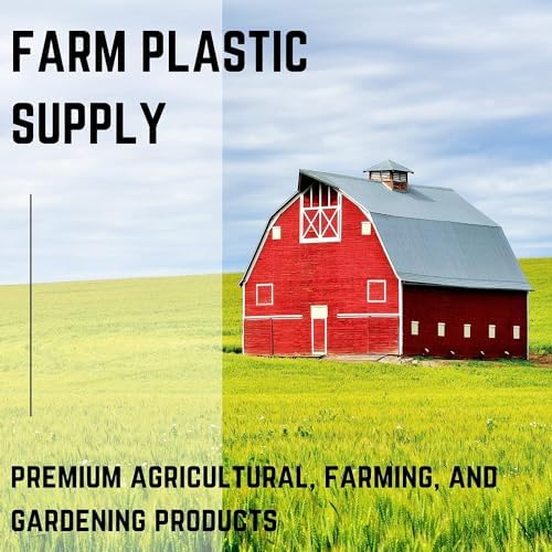 farm plastic supply - clear greenhouse plastic sheeting on a desk or shelf