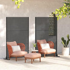 domi metal privacy screen, freestanding outdoor indoor divider, view 9