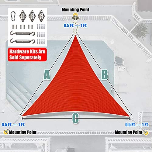 amgo 4' x 4' x 4' red triangle, package contents