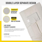 sunrox lokgrip non slip tufted memory foam bench showing dimensions