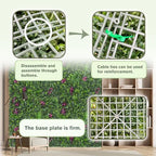 faux greenery grass wall boxwood plant panel: 20"x20"(4, close-up detail