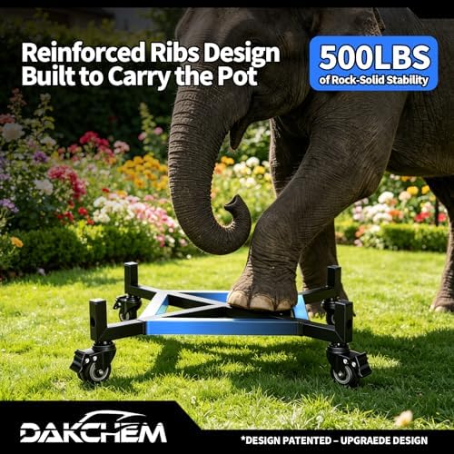 10-17 inch adjustable plant caddy with wheels heavy, close-up detail