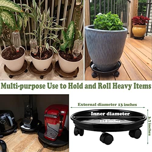 7 packs plant caddy with wheels 11.8" plastic, package contents