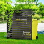 no-dig metal privacy fence screen, 60" h × showing dimensions