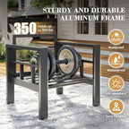 udpatio aluminum patio furniture set, 7-piece outdoor sectional, close-up detail