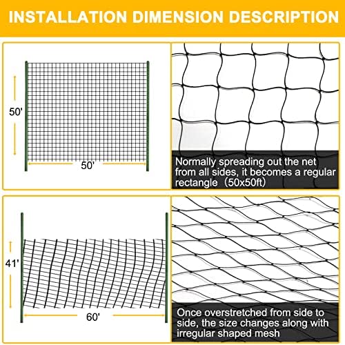 bstpcoo 2.4" mesh bird netting for chicken coop, front angle view