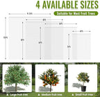 fruit tree netting bags with zipper and drawstring, side view