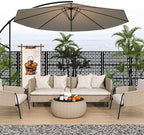 6ft black freestanding metal outdoor privacy screen, cross, package contents