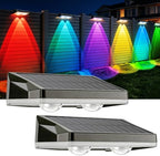 Solar Fence Lights Outdoor 2 Pack, 13 Lighting Modes IP65 for Wall Backyard Deck Patio Porch Step Railings Pool Decor