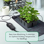 luxbird 4 pack seedling heat mats with digital, side view