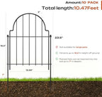 ghwie decorative garden fence, rustproof metal, no dig shown in use