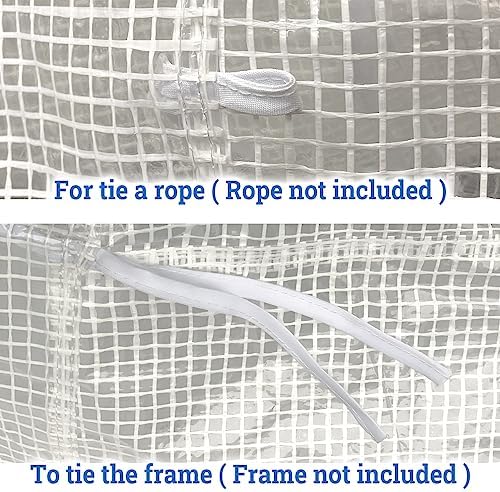 yardgrow 2-doors replacement greenhouse cover for larger walk, front angle view
