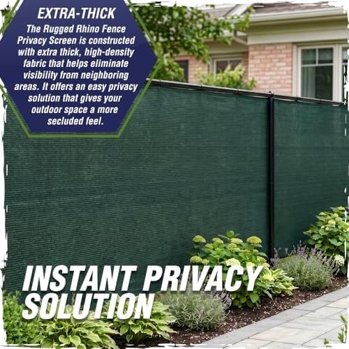 rugged rhino fence privacy screen 180 gsm heavy, close-up detail