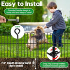 decorative garden fence 17in (h) x15ft (l),arched rustproof, close-up detail