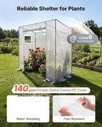 vevor walk-in greenhouse, 76.8" x 30.3" x 66.1", side view
