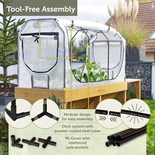 vegtrug greenhouse frame & multi-cover set for classic on a desk or shelf