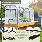 vegtrug greenhouse frame & multi-cover set for classic on a desk or shelf