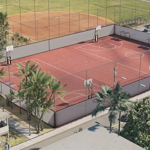 amgo 4' x 25' fence privacy screen, heavy, front angle view