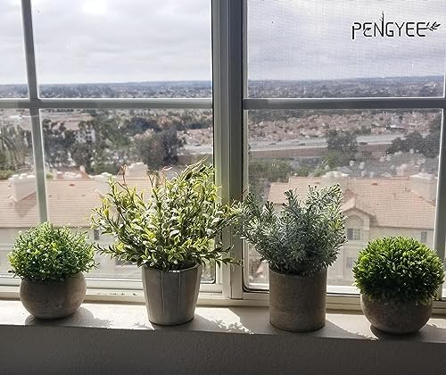 small fake plants in white pulp pot for, view 9