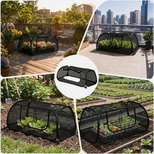 qwayhome 2pack garden covers for raised beds, pop on a desk or shelf
