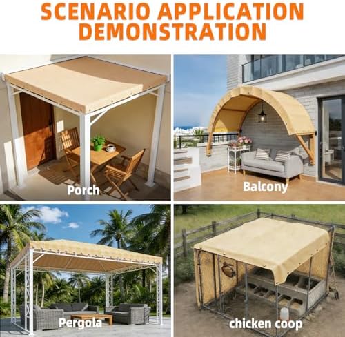junflying 90% shade cloth 12x20ft, patio pergola sun, package contents
