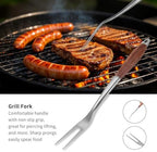 fjnatinh heavy-duty grilling accessories rose wooden bbq grilling, side view