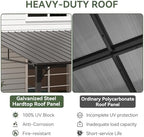 aoxun 10' x 14' lean to gazebo pergola, side view
