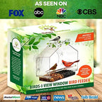 window bird feeder with strong suction cups, bird, close-up detail