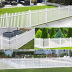 bynbbur 2 panels white picket fence 42" w, package contents