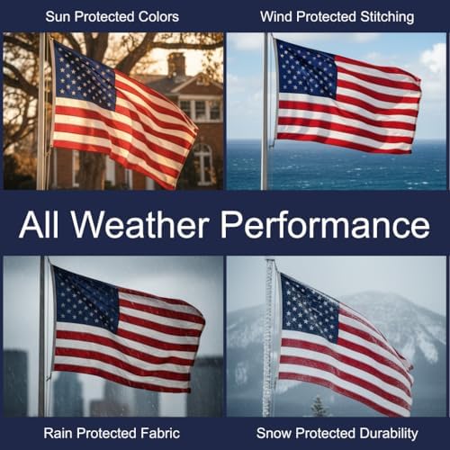 american flag made in usa 100% | 3x5 on a desk or shelf